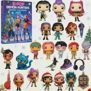 k pop dmon hunter advent calenar with hanging ornaments etsy